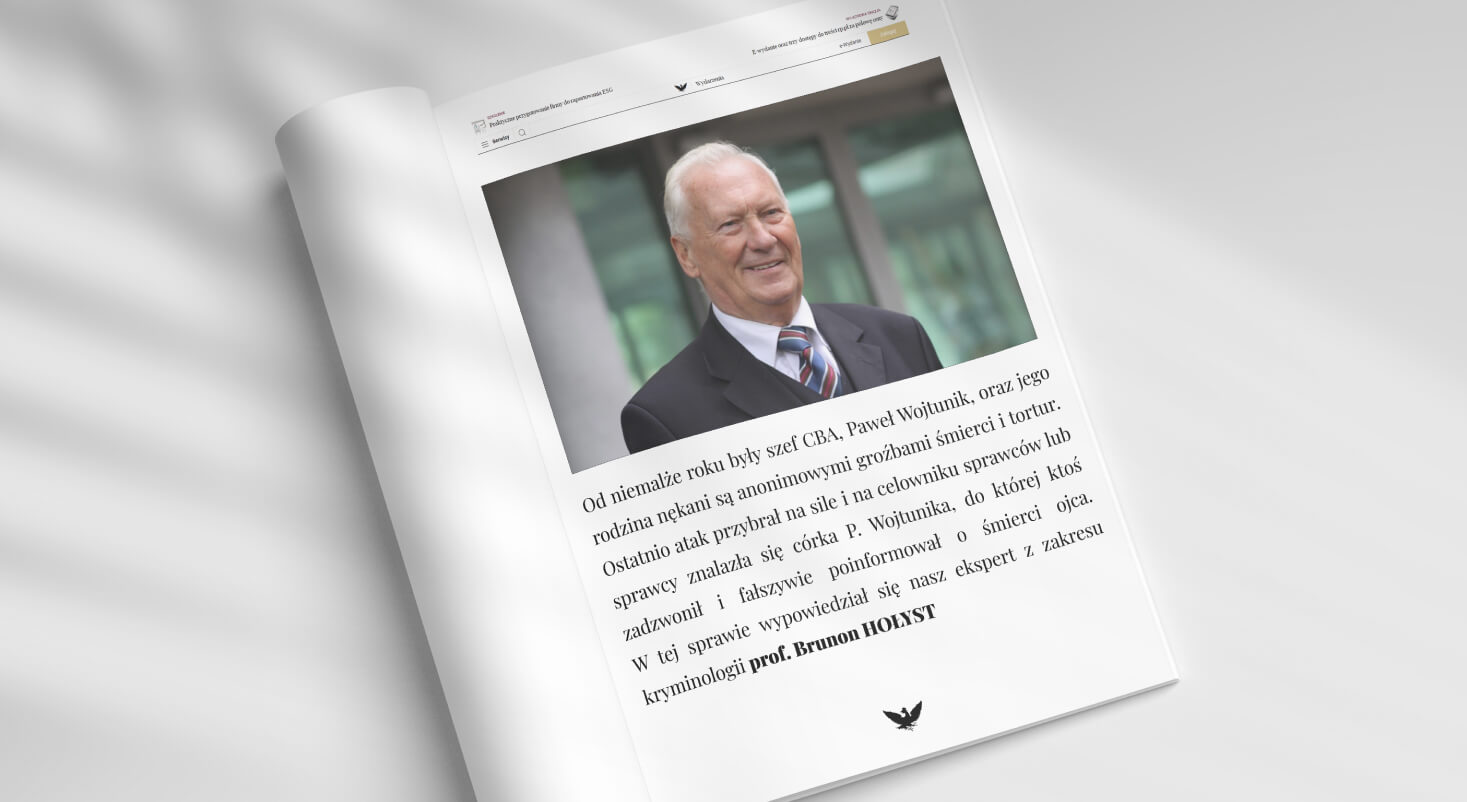 Prof. Brunon HOŁYST o fałszywej informacji wysłanej do córki byłego szefa CBA